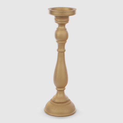 Изображение товара Подсвечник Mercury Deco деревянный золотистый 11,5х37 см интерьерный аксессуар