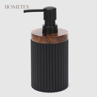 Изображение товара Диспенсер для жидкого мыла Hometex черный 7.6x11.8x17.2 см