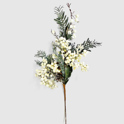 Изображение товара Ветка искусственная Конэко-О белые ягоды 80 см