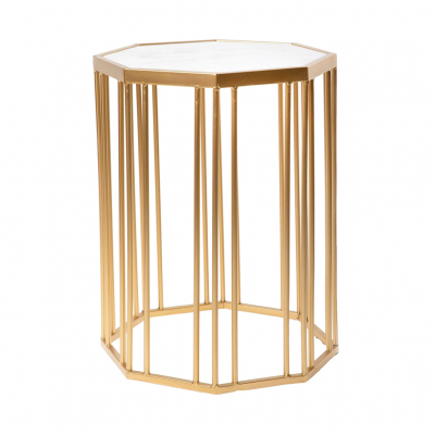 Изображение товара Столик интерьерный с белым мрамором Glasar 42x42x53 см