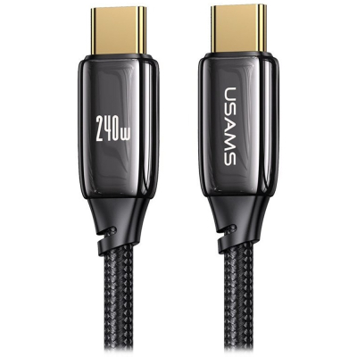 Изображение товара Кабель Usams US-SJ580 U82 Type-C/Type-C 240W 1.2 м чёрный Изображение товара Кабель Usams US-SJ580 U82 Type-C/Type-C 240W 1.2 м чёрный