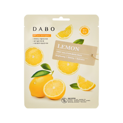 Изображение товара Маска тканевая для лица Dabo с экстрактом лимона 23 г для увлажнения и защиты кожи Изображение товара Маска тканевая для лица Dabo с экстрактом лимона 23 г для увлажнения и защиты кожи