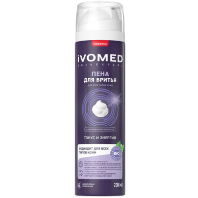 Изображение товара Пена для бритья Ivomed men тонус и энергия 200 мл для комфорта и свежести