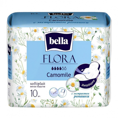 Изображение товара Прокладки гигиенические Bella Flora Camomile Ромашка 10 шт