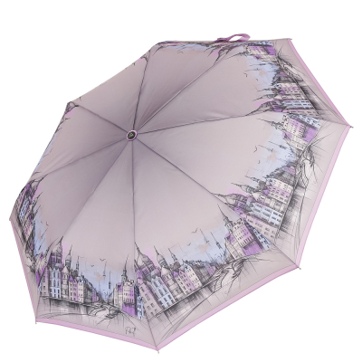 Изображение товара Женский автоматический зонт Fabretti облегченный 3 сложения UFLR0032-3 серый