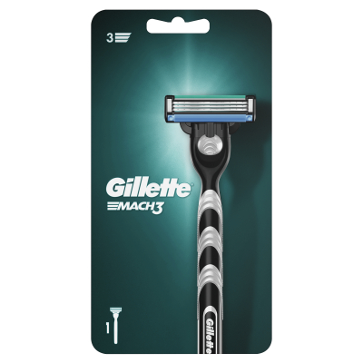 Изображение товара Мужская бритва Gillette Mach3, 1 кассета, с 3 лезвиями, прочнее, чем сталь, для точного бритья