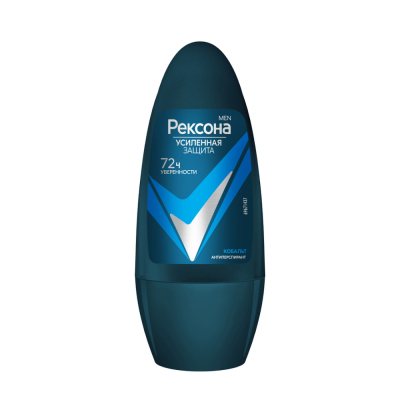 Изображение товара Антиперспирант Rexona Men Кобальт 50 мл ролл-он для защиты от пота и запаха