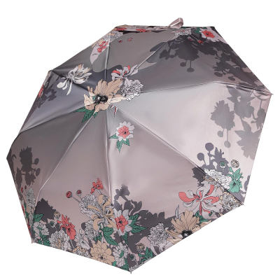 Изображение товара Зонт женский Fabretti облегченный бежевый/цветы сатин UFLS0050-13