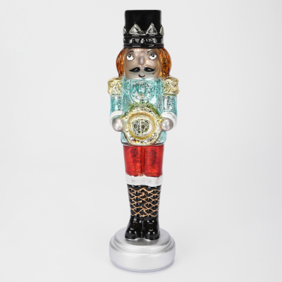 Изображение товара Щелкунчик декоративный Yancheng Shiny стеклянный с подсветкой 9х9х33 см