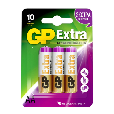 Изображение товара Батарейки GP Extra Alkaline AA 1, 5 В 6 шт - надежное питание для устройств