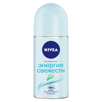 Изображение товара Nivea Энергия Свежести шарик дезодорант 50 мл контролирует потоотделение Изображение товара Nivea Энергия Свежести шарик дезодорант 50 мл контролирует потоотделение
