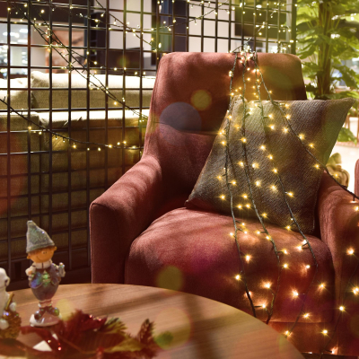 Изображение товара Электрогирлянда для помещений Reason 1000 led теплый белый 1,65+50 м со стартовым шнуром