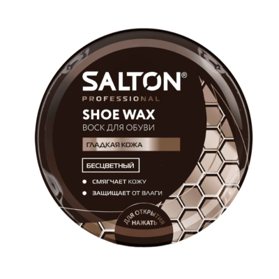 Изображение товара Воск для обуви Salton Professional бесцветный 70 мл защитный и блестящий