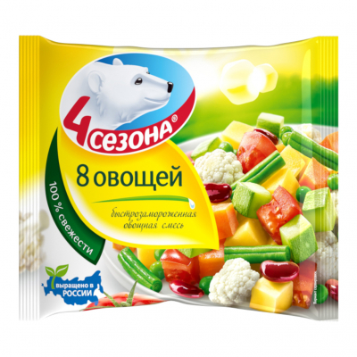 Изображение товара Смесь 4 Сезона 8 овощей 400 г