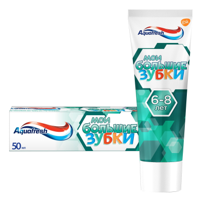 Изображение товара Детская зубная паста Aquafresh Мои большие зубки 50 мл для детей от 6 лет Изображение товара Детская зубная паста Aquafresh Мои большие зубки 50 мл для детей от 6 лет