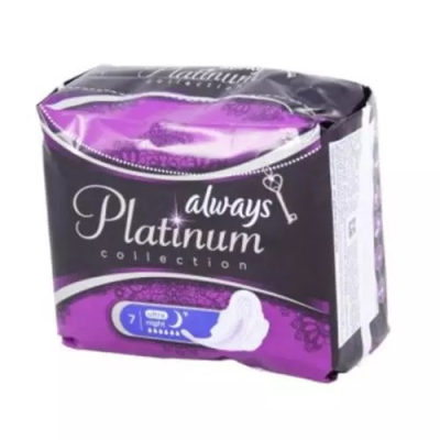 Изображение товара Женские гигиенические прокладки с крылышками Always Platinum Ночные, размер 4, 7шт
