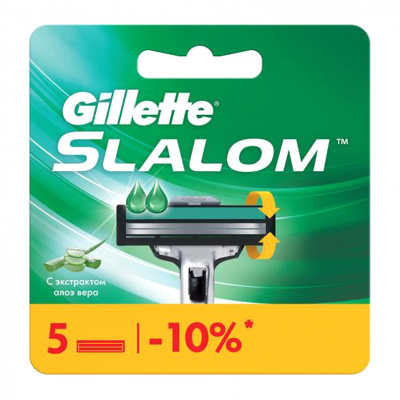 Изображение товара Сменные кассеты для бритья Gillette Slalom 5 шт