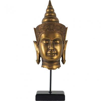 Изображение товара Фигурка Glasar голова Будды золотистая 18х19х50 см Изображение товара Фигурка Glasar голова Будды золотистая 18х19х50 см