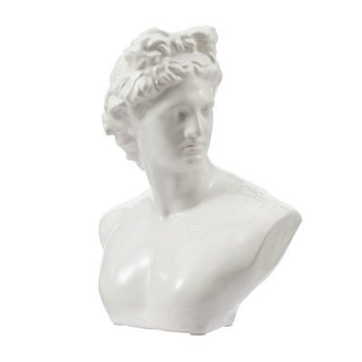 Изображение товара Бюст керамический Glasar белого цвета 18х14х24см