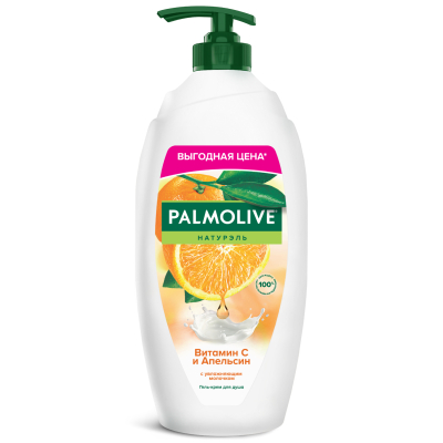 Изображение товара Гель для душа Palmolive Витамин С и Апельсин, 750 мл, натуральный цитрусовый аромат