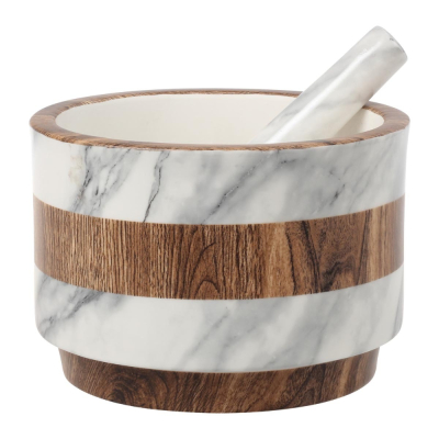 Изображение товара Ступка с пестиком Home & Style Wood&Marble 15 см