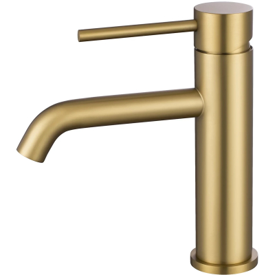 Изображение товара Стильный золотой матовый однорычажный смеситель SS Oliveeka 962001 для раковины