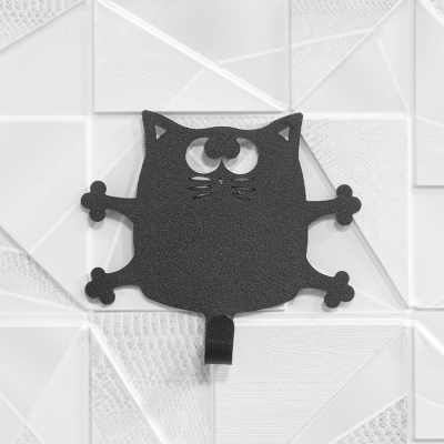 Изображение товара Крючок для полотенец в форме кота Format Кузи из стали для ванной комнаты Изображение товара Крючок для полотенец в форме кота Format Кузи из стали для ванной комнаты