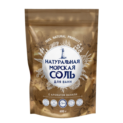 Изображение товара Соль для ванн Гринфилд морская ваниль 600 г