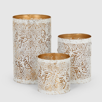 Изображение товара Набор подсвечников-фонарей Dekor pap 3 шт. элегантный стиль и высокое качество