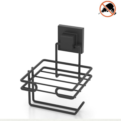 Изображение товара Держатель для туалетной бумаги Teknotel с запасным рулоном самоклеящийся черный