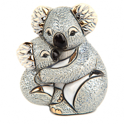 Изображение товара Статуэтка Koala с детенышем De Rosa ручная работа керамика мультиколор 12 см