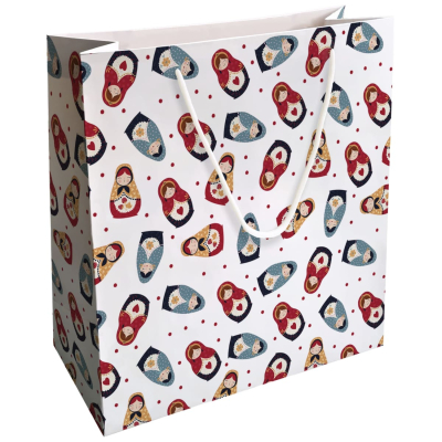 Изображение товара Пакет подарочный Be Smart Folk матрёшки 32х32 см