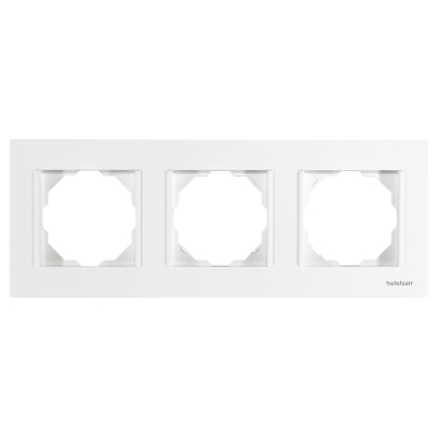 Изображение товара Рамка Netelsan Byobu для розеток и выключателей 3 поста белая
