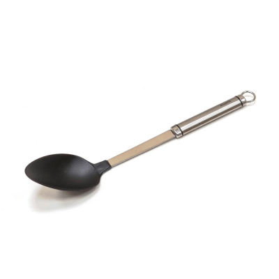 Изображение товара Поварская ложка Atlantis D1331 из нержавеющей стали и пластика для профессиональной кухни