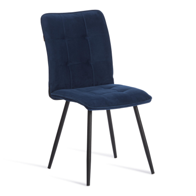 Изображение товара Велюровый стул TC Bari синий, современный дизайн, нагрузка 100 кг
