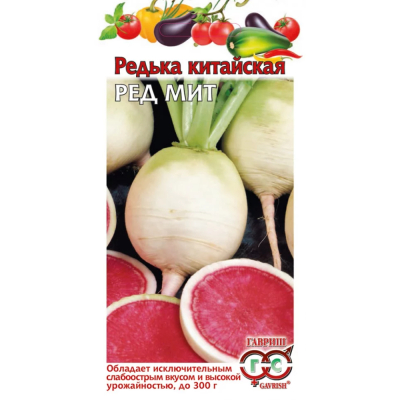 Изображение товара Семена Гавриш Редька Ред Мит (китайская (лоба) 0,2 г Изображение товара Семена Гавриш Редька Ред Мит (китайская (лоба) 0,2 г