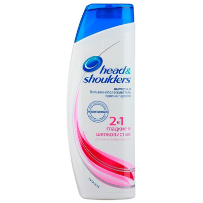 Изображение товара Шампунь Head & Shoulders 2 в 1 Гладкие Шелковистые для сухих, нормальных волос 400 мл