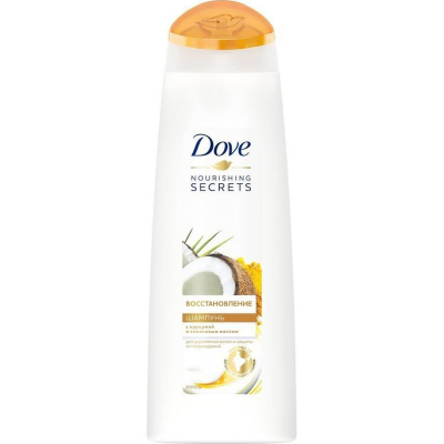 Изображение товара Шампунь для поврежденных волос Dove Восстановление с куркумой и кокосовым маслом 250 мл Изображение товара Шампунь для поврежденных волос Dove Восстановление с куркумой и кокосовым маслом 250 мл