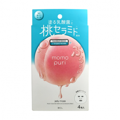 Изображение товара Тканевая маска с лактобактериями и витаминами Momo Puri для увлажнения кожи