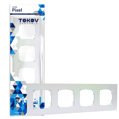 Изображение товара Рамка Tokov Electric Pixel 4-м перламутровая для светильников выключателей Изображение товара Рамка Tokov Electric Pixel 4-м перламутровая для светильников выключателей