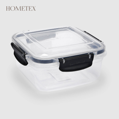 Изображение товара Контейнер для хранения Hometex gold 1250 мл прозрачный и черный для кухни и офиса