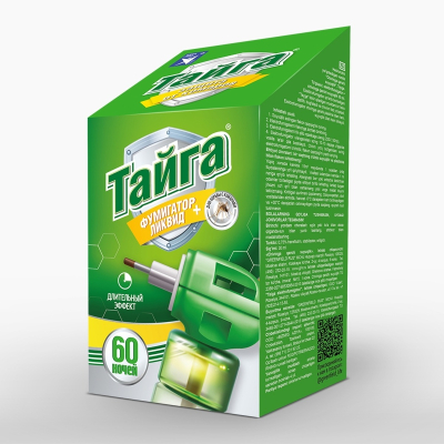 Изображение товара Комплект Тайга фумигатор и жидкость от комаров 60 ночей