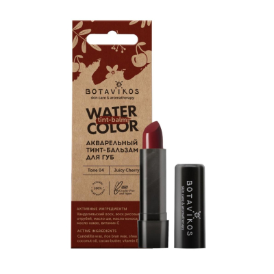 Изображение товара Бальзам для губ Botavikos тон №4 сочная вишня 4 г натуральный уход и глянец