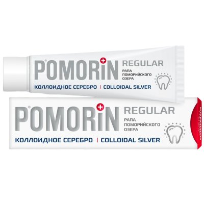 Изображение товара Зубная паста Pomorin коллоидное серебро 100 мл без фтора