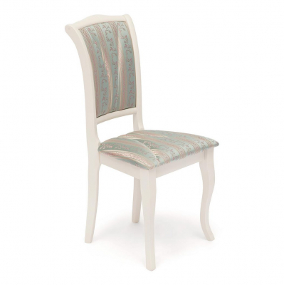 Изображение товара Стул из массива гевеи с бирюзовой обивкой и мягкой спинкой