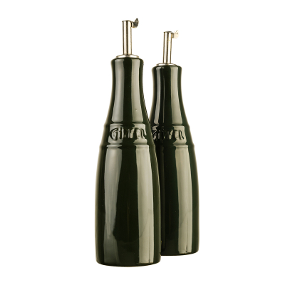 Изображение товара Набор Gipfel majolica 2 бутылки для масла уксуса 19 см темно-зеленый