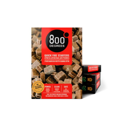 Изображение товара Розжиг брикеты 800 Degrees Легкий розжиг, 64 плитки