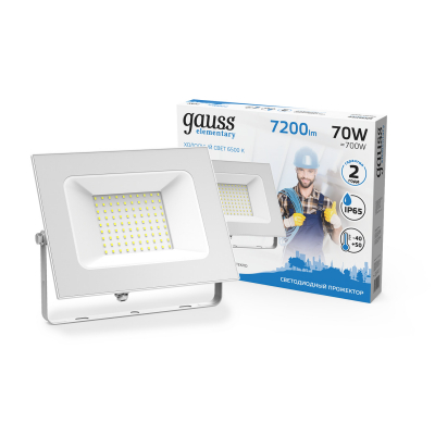 Изображение товара Прожектор светодиодный Gauss LED 70W 4900lm IP65 для наружного освещения