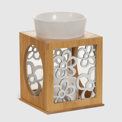 Изображение товара Декоративный подсвечник Dekor pap натуральное дерево и керамика 12 см