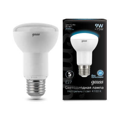 Изображение товара Лампа Gauss REFLECTOR R63 9W 700LM 4100K E27 светодиодная